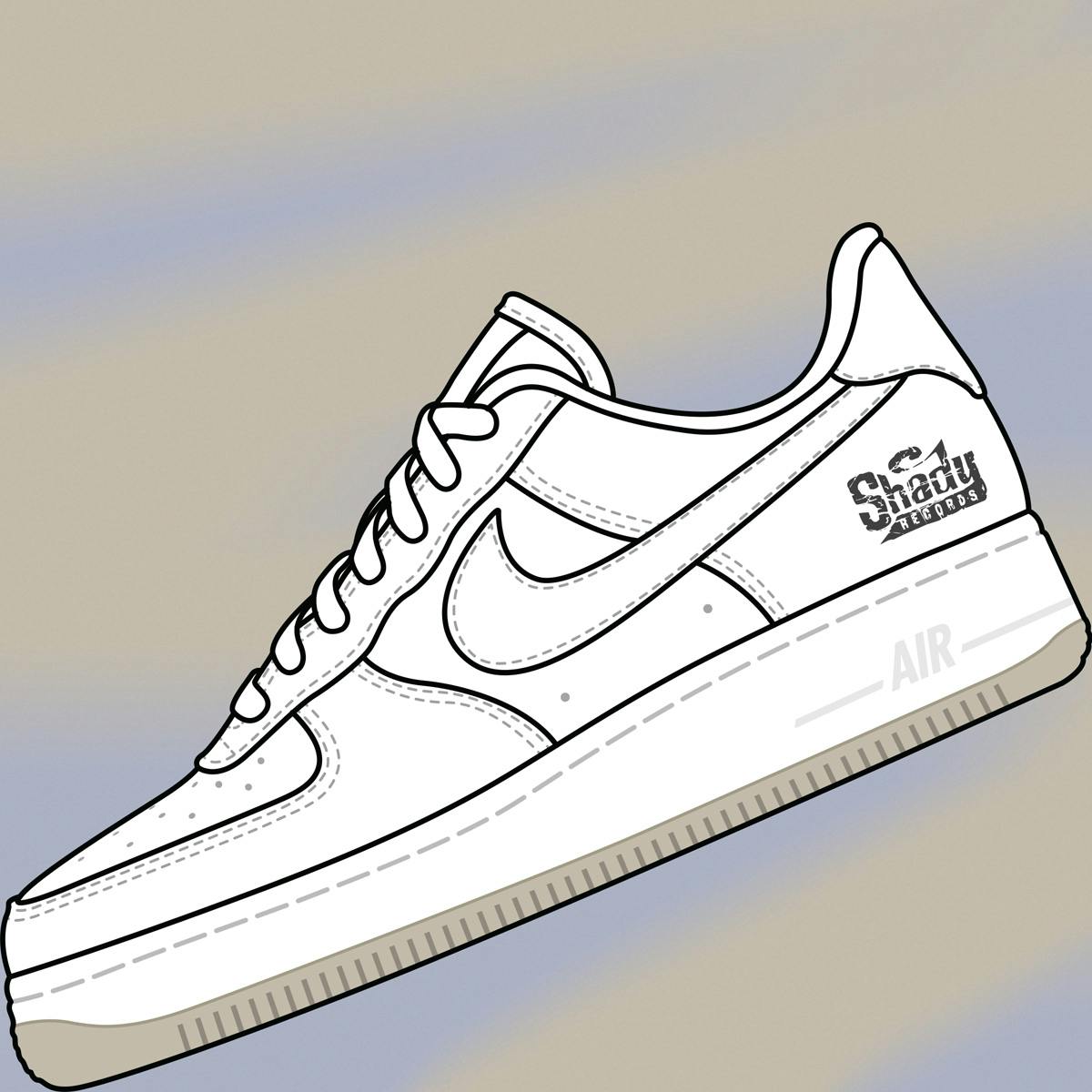 nike air force one outline